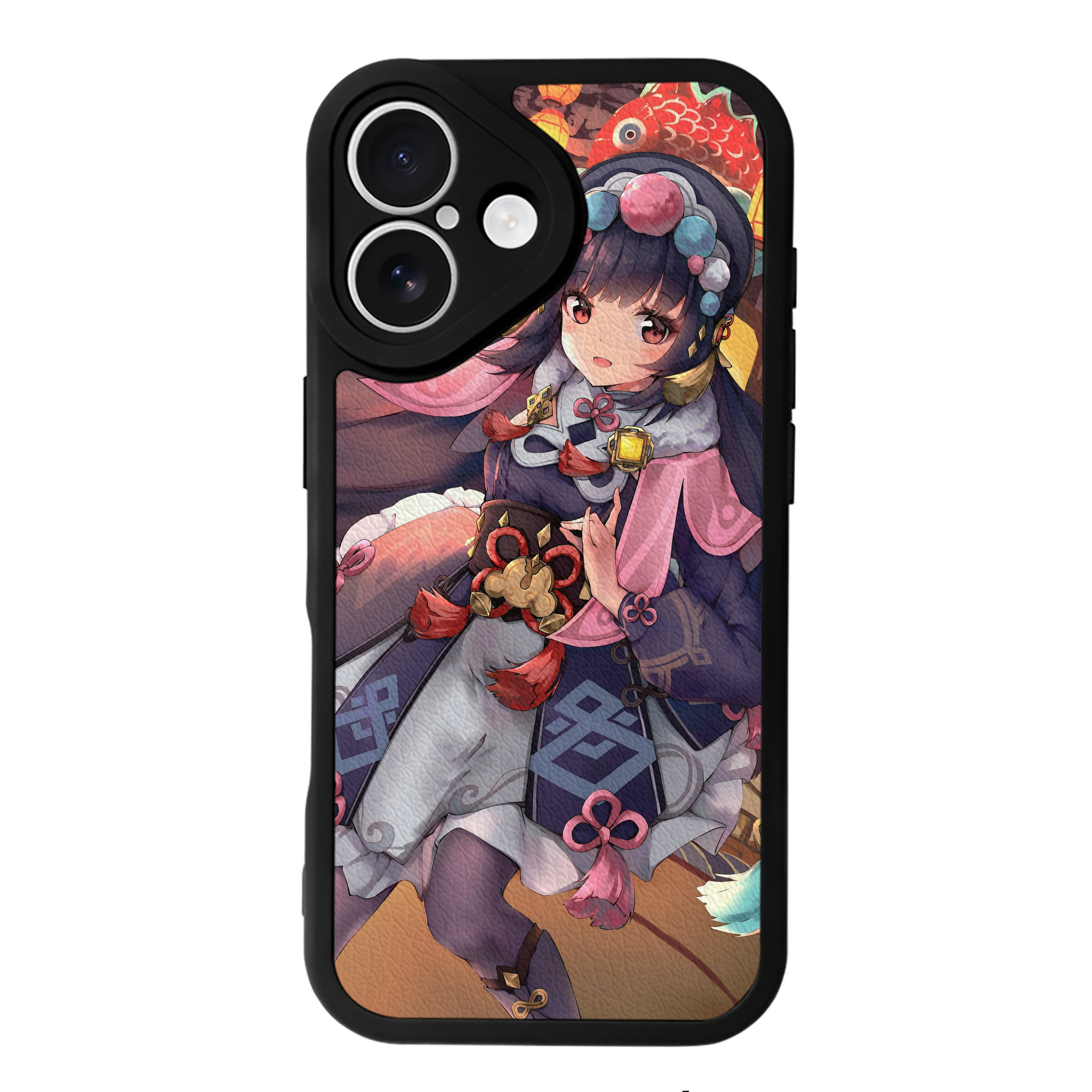 げんし神 genshin 【iPhone 16シリーズ対応】シリコンスマホケース（レザー調） 材質：シリコン